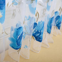 Cortinas De Tulle Florales Para Sala De Estar Blancas Cortinas Transparentes Para Dormitorio Puerta Cortinas Cortas Para Cocina Decoración 2 Panel 100% Poliéster - details 8