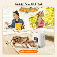 Dispensador Inteligente De Alimentos Para Mascotas 2L Feeder Automático Para Perros Y Gatos Con Botón WIFI APP Control Remoto Dispensador De Alimentos Secos Para Perro - details 9