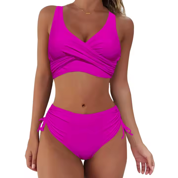 Sexy High Waist Bikinis 2024 New Halter Swimwear Women Swimsuit Female Bikini Set Print Bodysuit Bathing Suit Summer Biquini XXL - 1