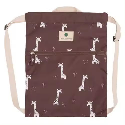 Mochila para merienda Bimbidreams mod. Giraffe marrón - 1