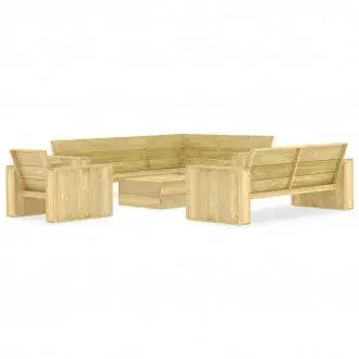 VIDAXL conjunto mobiliario para exteriores con 4 piezas fabricadas en madera de pino - 1