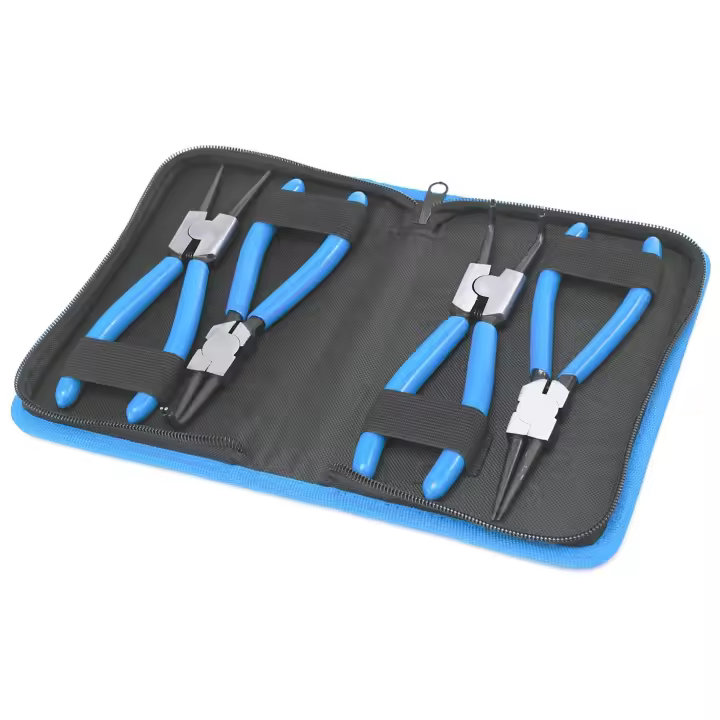 JOMAFA - Juego de alicates para circlip y arandelas interiores y exteriores seeger 175mm, 4 piezas - 5226 - 1
