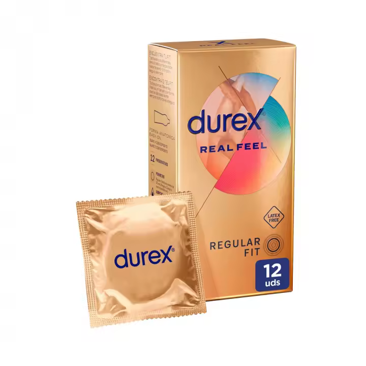 Durex - Preservativos Real Feel para Mayor Sensación Packs 12-24-48 condones para un sexo seguro - 1
