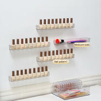 Estante De Exhibición Para Uñas Y Pintalabios Caja De Almacenamiento Transparente De Pinceles Cosméticos Con Soporte Para Vajilla Y Pinturas En La Pared - details 5