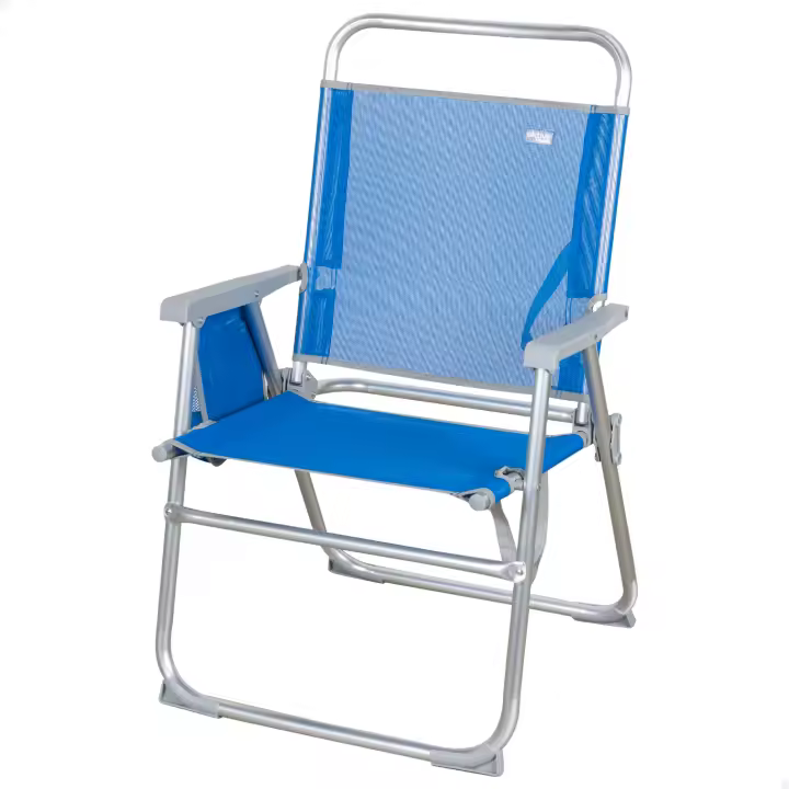 Silla plegable fija aluminio Aktive Beach, Silla de playa fija, Silla fija para playa, Silla de playa plegable - 1