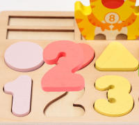 Juego De Pesca De Formas Montessori En Madera Bloques De Construcción Para Niños Educativo Jigsaw De Conteo Y Matemáticas - details 6