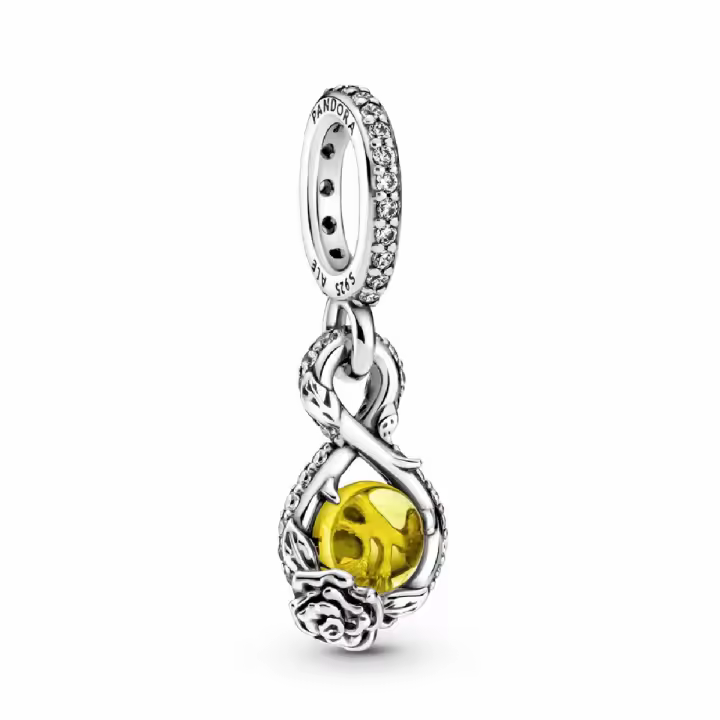 Charm Colgante Pandora Infinito & Rosa de Bella de Disney - 1