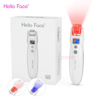 Hello Face EMS Titanium Derma Roller 540 Agujas Rejuvenecimiento Colágeno Micro Corriente Vibración LED Con 2 Cabezales De Rodillo - details 2