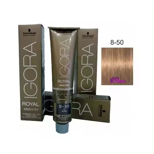 Tinte Igora Royal Absolutes 8-50 Rubio Claro Dorado Natural 60 ml. Schwarzkopf - 1