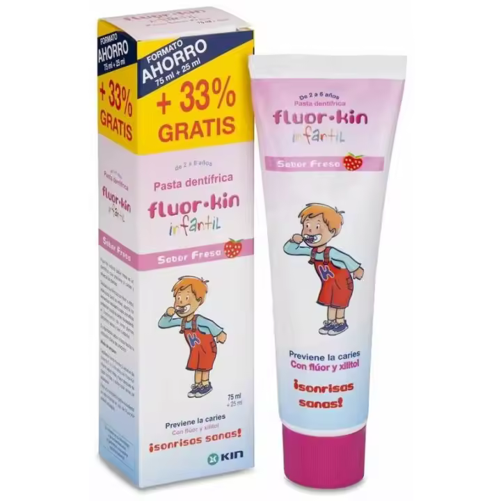 Fluorkin Infantil Pasta Dentífrica #Fresa 75 + 25 Ml - 1