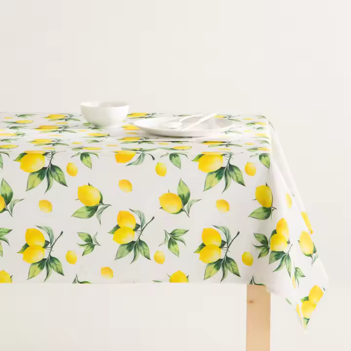 MINT DECO - Mantel antimanchas 100% algodón Citrus - 1