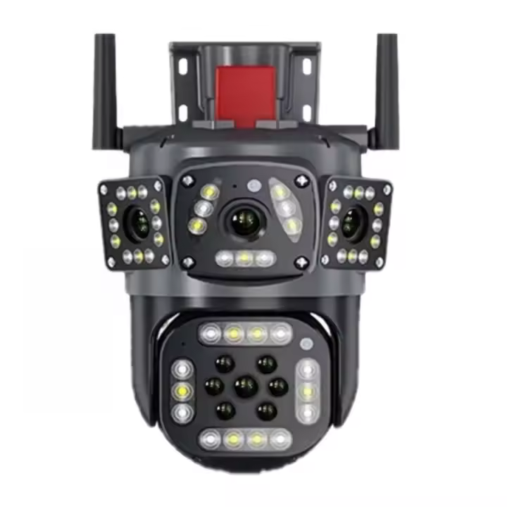 Cámara PTZ WiFi 12MP 4K Con Lente Dual Tres Pantallas Protección Al Aire Libre Detección De Movimiento CCTV IP Vigilancia Exterior - 1