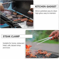 Pinzas De Barbacoa Multifuncionales Acero Inoxidable Pinzas De Alimentos Clip De Cocina Herramientas De BBQ Churrasco Tweezers Para Buffet - details 3