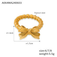 Nueva Moda de Plata y Oro Anillo Abierto girta Arco Mariposa elegant Mujeres Niñas Joyas de GIFT, LA Fashion simple personalidad Arco anillo de Diseño - details 0