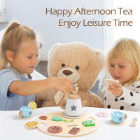Juego De Té De Madera Para Niños Set De Cocina Pretendida Con Tetera Y Taza Para Juego De Casa Regalo Para Niños Y Niñas Edad 3-6 - details 10