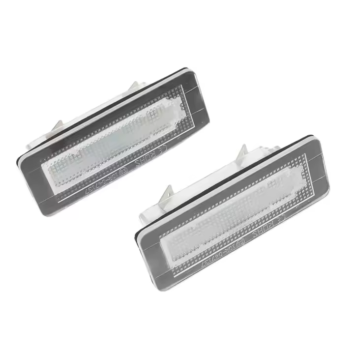 2Pcs Luz De Placa De Matrícula LED Blanco ABS Para Smart Fortwo Coupe Cabrio 450 451 Luz De Número De Placa De Coche - 1