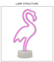 Luz De Noche LED Neón Para Habitación Bar Fiesta Decoración Artística Pared Iluminación Atmosfera USB/Batería Flamingo Cactus Unicornio - details 6