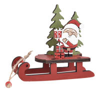 Adornos Navideños De Madera Para El Hogar En Forma De Esquiador Doble Silla Y Reindeer Decoración De Navidad DIY Moderna - details 5