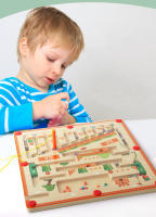 Juego De Puzzle De Laberinto Magnético En Madera Para Niños Y Niñas Juguete Educativo Montessori Con Pluma De Color Y Números Regalo Para Aprendizaje - details 3