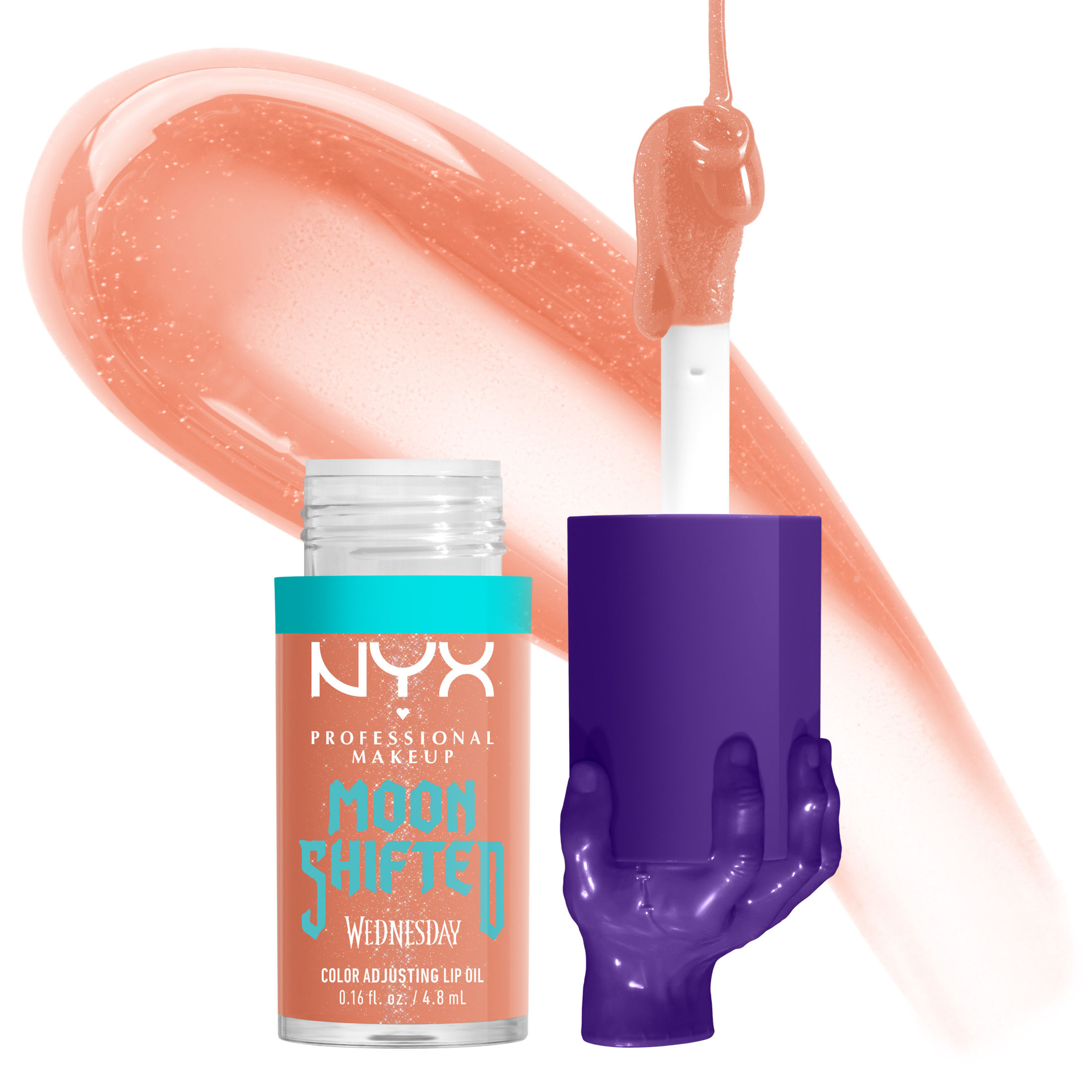 NYX Professional Makeup | Lip Gloss Wednesday Fat Oil, cambia de color con una hidratración Heavy.