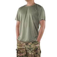 Camiseta Táctica Para Hombre MEGER Quick Dry Camiseta De Gimnasio Con Cuello Redondo Manga Corta Talla Grande Hasta 4XL Casual - details 20