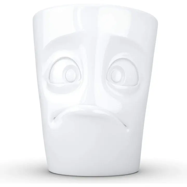 FIFTYEIGHT PRODUCTS - Taza de Cerámica Blanca Alemana con Caras Desconcertadas de 350 Ml - 1