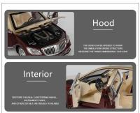 Nueva Modelo De Coche Maybach S600 En Escala 1:24 Metálico De Simulación Alta Con Puertas Abatibles Juguetes Regalo Para Adolescentes Y Adultos - details 7