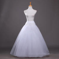 Petticoat De Tulle Blanco Para Vestido De Boda A-Line 4 Capas Sin Aros Accesorios De Boda Largos Underskirt Para Mujer - details 2