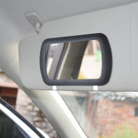 Espejo De Maquillaje Portátil Para Coche Espejo Interior Universal De Acero Inoxidable Con Visera Anti-Sol Espejo Cosmético HD Para Interiores Del Coche - details 6
