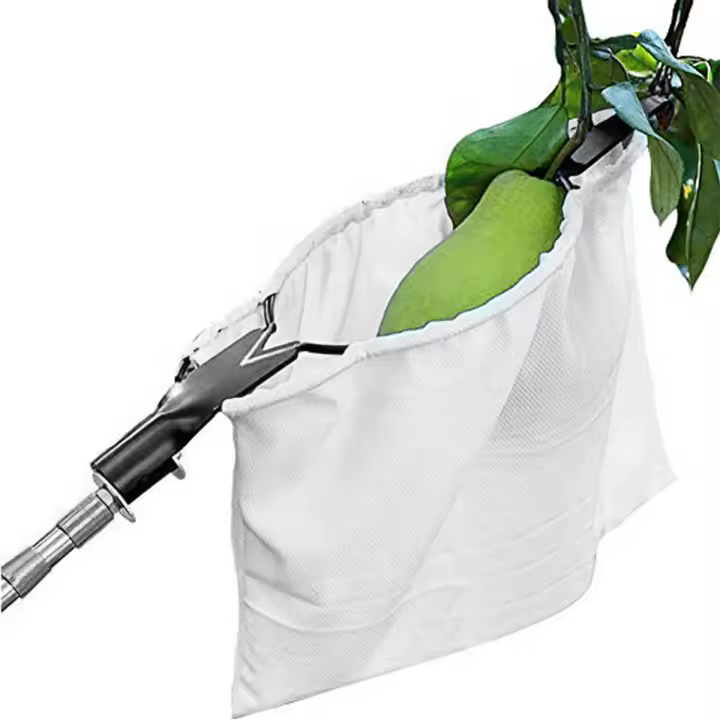 Recogedor De Frutas Para Jardín Con Cuchilla Y Bolsa De Recolección Herramienta De Cosecha Para Árboles Altos Resistentes Al Desgaste Tamaño 37cm Negro - 1
