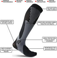 Calcetines Deportivos De Larga Medias Con Presión Mágica Para Correr Y Ciclismo Medios Tornillos Para Atletas Y Enfermeras - details 2
