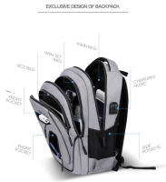 Mochila para ordenador portátil de gran capacidad para hombre, bolso escolar multifuncional Oxford de 15,6 pulgadas, mochila escolar de viaje para hombre - details 3