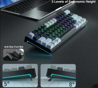 Teclado Mecánico De Juegos Mini AULA F3261 RGB Efecto USB Con Switches Rojos 61 Teclas Cable Separado Desmontable Para Mac Windows - details 16