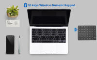 Teclado Numérico Bluetooth Doble BOW Recargable Sin Cable Para iPad Laptop Windows iOS Numpad Digital Ergonómico Mini Para Laptop - details 6