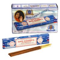 Nag Champa Paquete Grande Azul, 12 Paquetes de 15 g Cada uno, Total 180 g. - details 0