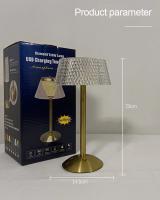 Lámpara De Noche LED Recargable Táctil Para Dormitorio Estudio Lámpara De Mesa De Vidrio Decoración De Ambiente Luz Nocturna Para Cama - details 9