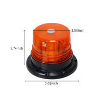 Luz De Advertencia LED Para Coche Y Camión Con Base Magnética Luz Estroboscópica De Advertencia Superior Con Vida Útil Larga ABS LED 12V 24V -80V - details 5
