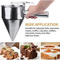 Dispensador de masa, Embudo de Maple inoxidable con soporte para pastes, Donas, magdalenas, panqueques, horneado - details 4