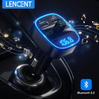 LENCENT Transmisor FM Bluetooth Con Adaptador De Radio Inalámbrico Kit De Coche Soporte Carga Dual USB Reproductor MP3 TF Card - details 0