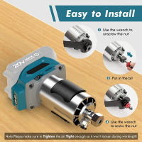 Enrutador de madera sin escobillas, recortadora manual eléctrica, herramienta de carpintería, recorte para Makita de 18V (sin batería) - details 3