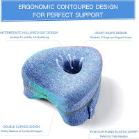 Almohada De Pierna De Espuma De Memoria De Algodón Body Memory Para Alivio Del Dolor Scoliose Cadera Articulación De La Rodilla Soporte Para Viaje Y Dormir - details 4
