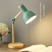 Lámpara De Mesa De Madera Creativa LED E27 Luz De Escritorio Protección Ocular Para Lectura Y Dormitorio Iluminación De Hogar - details 4