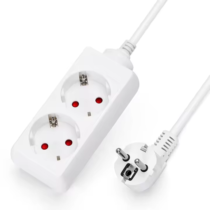 Aigostar Regleta alargador de 2/3/4/6 enchufes con cable de 1.5/3 metros,color blanco - 1