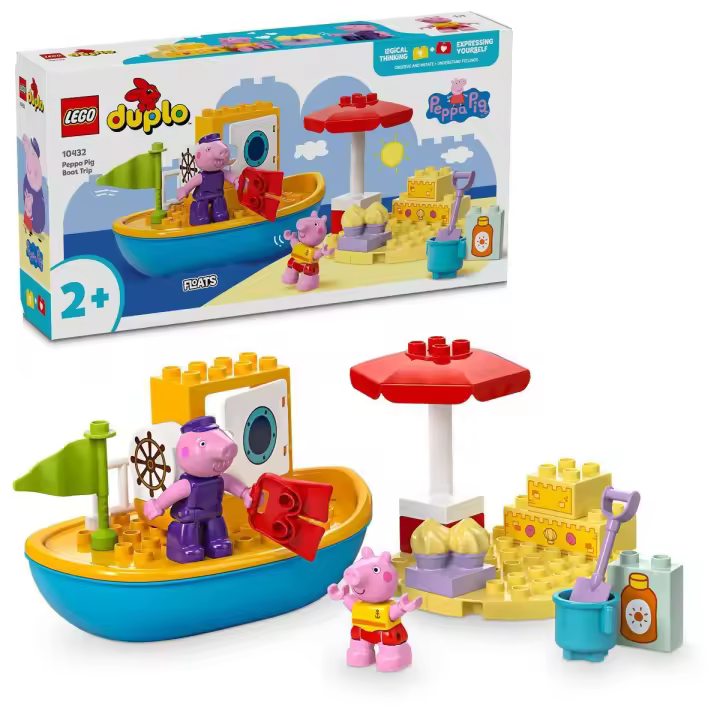 LEGO 10432 DUPLO Excursión en Barco de Peppa Pig Juego de juguetes para bebés - 1