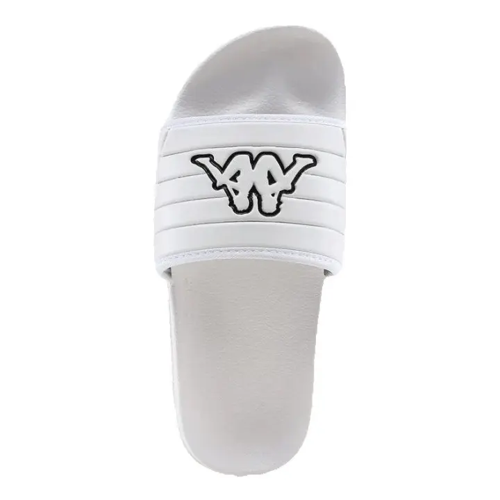 Chancla Kappa Lablo Blanco-Negro Unisex - Confort Duradero - Look Moderno y Polivalente - Mujer Zapatillas - Chanclas - 1