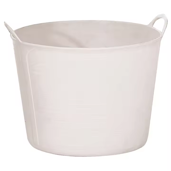 Capazo Plástico Blanco WOLFPACK Número 3 de 40 Litros - Ideal para Transporte y Almacenamiento - 1