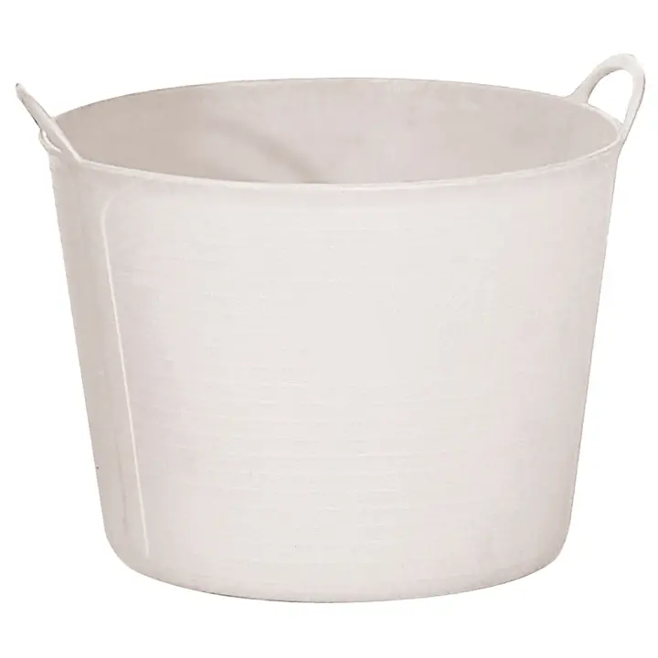 Capazo Plástico Blanco WOLFPACK Número 3 de 40 Litros - Ideal para Transporte y Almacenamiento - 1