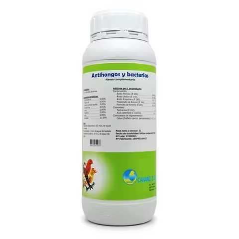 Purificante Natural Antihongos y Antibacterias CANARIZ para el Agua de Aves 1 Litro - 1