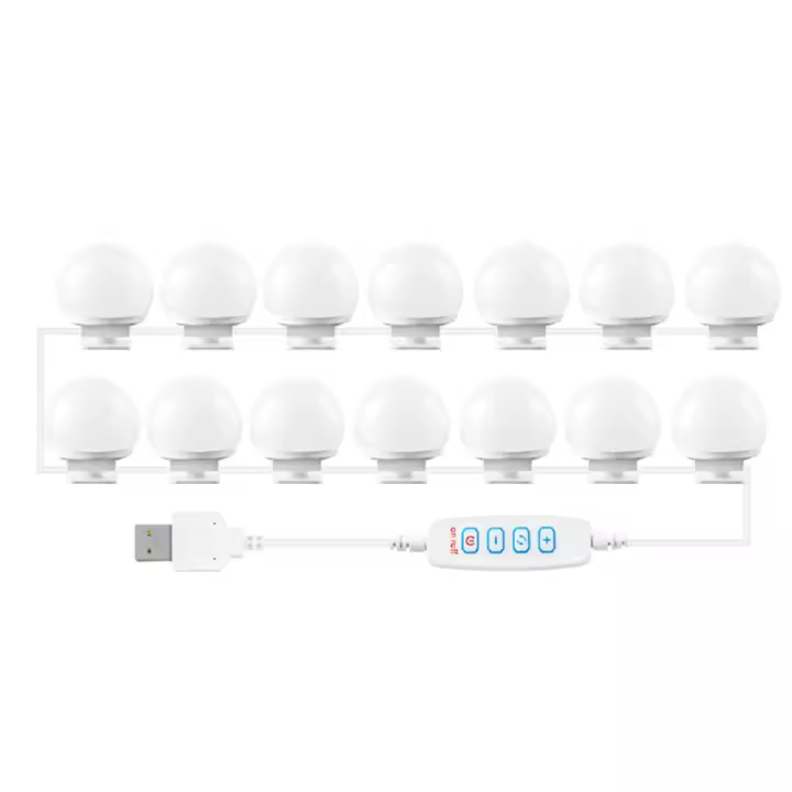 Lámpara De Espejo De Maquillaje LED Desmontable Profesional Luz De Cosméticos USB Para Vestíbulo Hollywood Iluminación De Mesa De Vestir Vanidad - 1