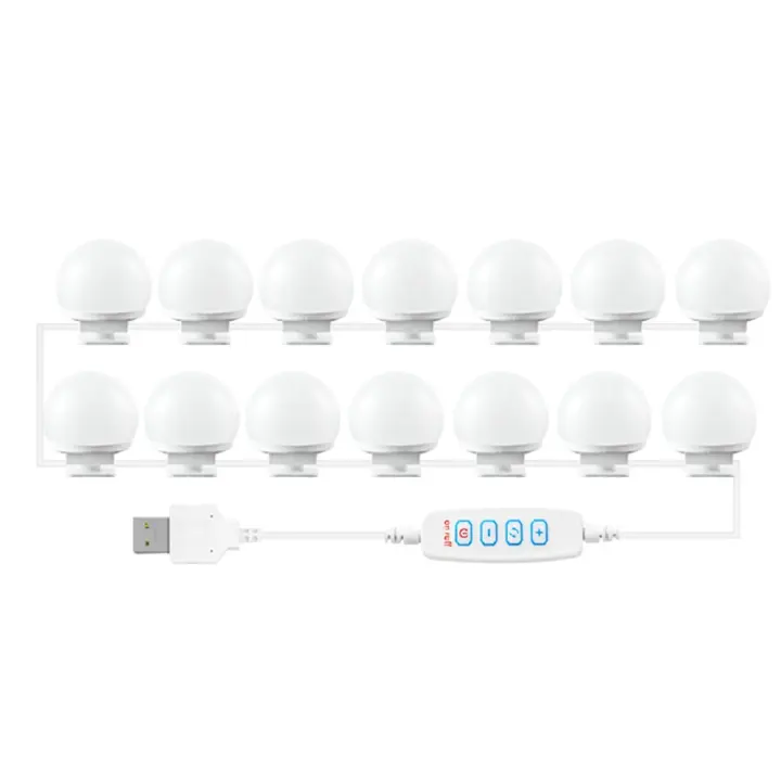 Lámpara De Espejo De Maquillaje LED Desmontable Profesional Luz De Cosméticos USB Para Vestíbulo Hollywood Iluminación De Mesa De Vestir Vanidad - 1